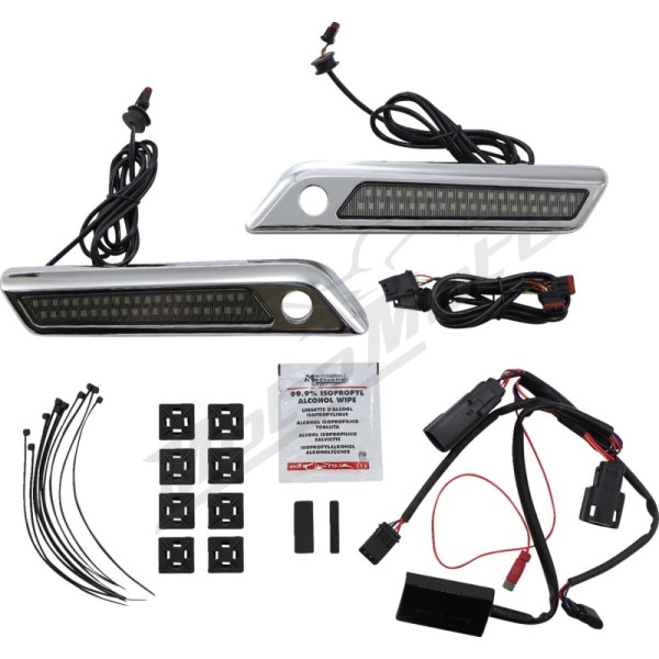 CUSTOM DYNAMICS Saddlebag Latch Dual Color Accent Lights Harley Davidson FLHRXS / FLHTCU / FLHTCUL 1690-1923cc 14-22