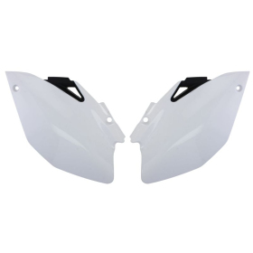 Side covers white / black CEMOTO YAMAHA YZ 250-450cc 2006-2009