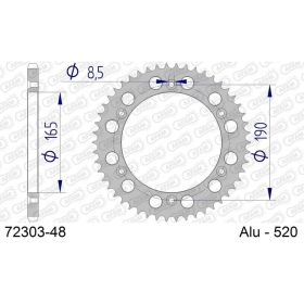 AFAM Aluminium Rear Sprocket 520 48-52 teeth KTM / MAICO 125-600cc 84-94