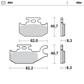 Moto-Master Brakepads Suzuki King Quad / LTA 400-750 05-15