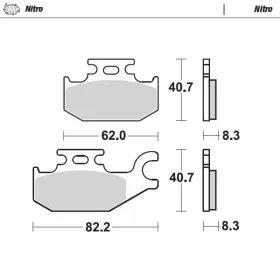 Moto-Master Brakepads Suzuki King Quad / LTA 400-750 05-15
