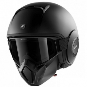 Shark Street-Drak Blank Black Matt open face helmet