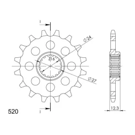 Supersprox / JT Front sprocket 1444.17