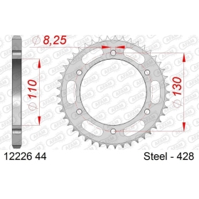 AFAM Steel Standard Rear Sprocket 428 44 teeth YAMAHA YBR 250 07-11
