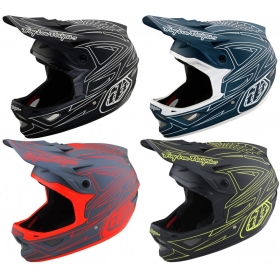 Troy Lee Designs D3 Fiberlite Spiderstripe Downhill Bicycle Helmet
