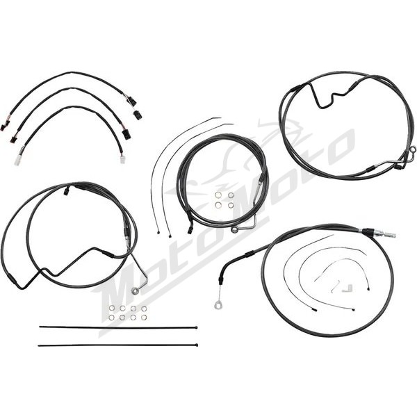 MAGNUM SHIELDING Black Pearl Handlebar Installation Kit 38/43cm Harley Davidson FLHTK / FLH / FLHX / FLHXST 1750/1977 21-24