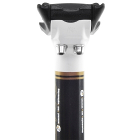 UNO TS 717 dviračių sėdynės stovas - 350mm Ø30.9 Baltas/juodas