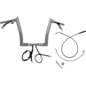 FAT BAGGERS INC. Pointed Top Handlebar Kit Chrome 89x30.5cm Harley Davidson FLHX / FLHXS / FLTRX / FLTRXL 1868-1977 23-26
