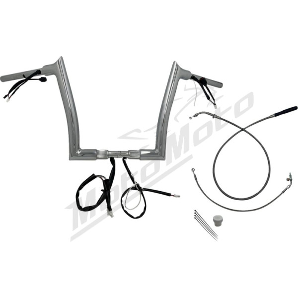FAT BAGGERS INC. Pointed Top Handlebar Kit Chrome 89x30.5cm Harley Davidson FLHX / FLHXS / FLTRX / FLTRXL 1868-1977 23-26