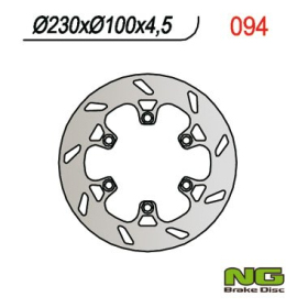 NG BRAKES Fixed Rear Brake Disc 230mm Kawasaki KLX 250-650cc 93-01