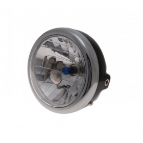 SALE! Universal chrome / black headlight 158MM