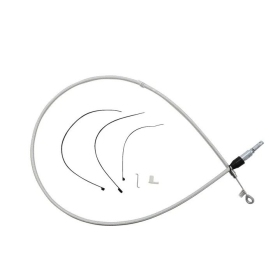 MAGNUM SHIELDING Chrome Quick Connect Upper Clutch Cable Harley Davidson FLHC / FLFB / FLTRXS / FLTRXST / FXLRS 1750/1977 18-24 137cm