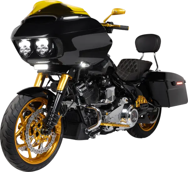 CUSTOM DYNAMICS Priekinis žibintas Harley Davidson FLD / FLS / FLSS / FLST 1450-1800cc 96-22