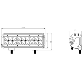 Kinwons Universal Led Bar 10-30V 54W Combo