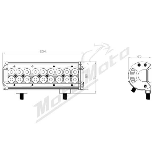 Kinwons Universal Led Bar 10-30V 54W Combo