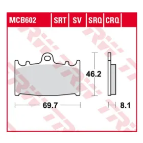 TRW KH158 Brake Pads Husaberg / Kawasaki / Suzuki 250-750cc 88-05