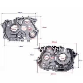 Engine crankcases BARTON TZR/ BENZER ASTON/ GSR/ XCROSS/ ROMET ARKUS CRS/ ZETKA 50cc 2pcs