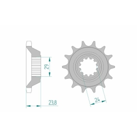 AFAM Steel Standard Front Sprocket 24806 - 530 KAWASAKI ZZR 1100 1990-1922