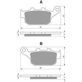 GOLDFREN S3 306 Ceramic Carbon Brake Pads Honda / Suzuki 250-1100cc 09-23