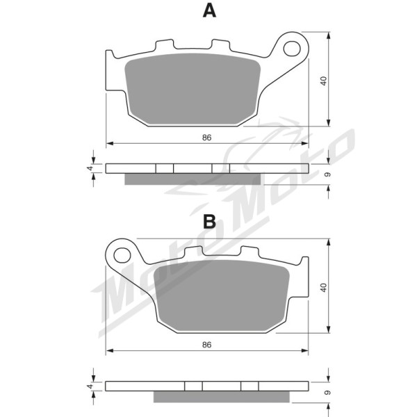 GOLDFREN S3 306 Ceramic Carbon Brake Pads Honda / Suzuki 250-1100cc 09-23