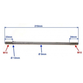 Stud M10 (length 210mm) 1pc