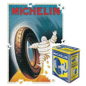 TIN BOX L PUZZLE MICHELIN WAVING BIBENDUM 1 68x48cm