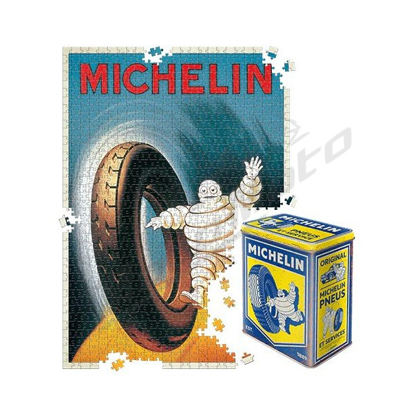 TIN BOX L PUZZLE MICHELIN WAVING BIBENDUM 1 68x48cm
