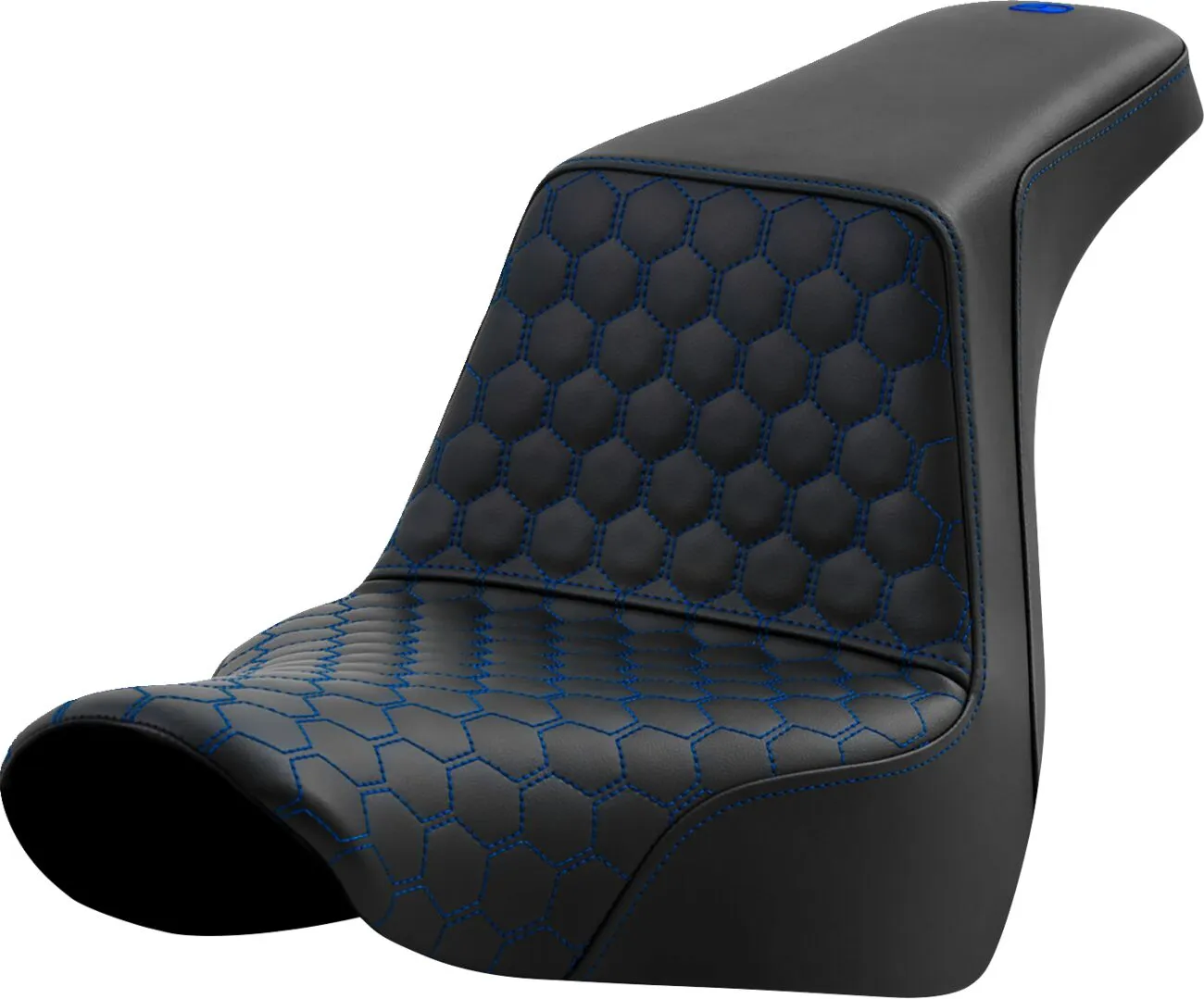 SADDLEMEN "Honeycomb Step-Up" sėdynė Mėlyna Harley Davidson FLSB / FXLR / FXLRS / FXLRST 1750-1923cc 18-25