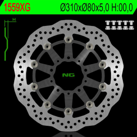 NG Front Floating Brake Disc 310X80X5mm Kawasaki GTR / GT 1400cc 07-18