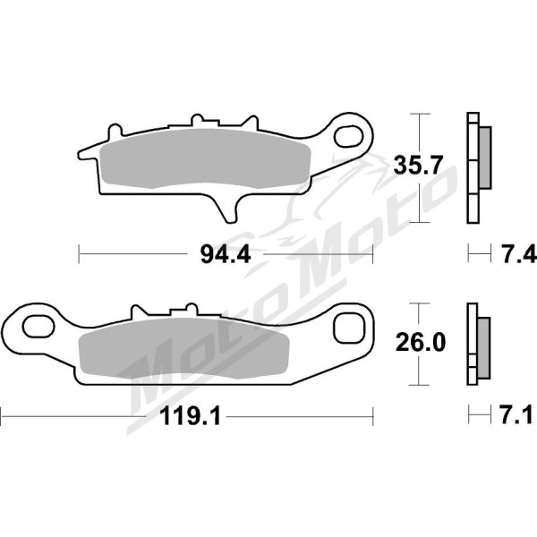 SBS SI Offroad 801SI Sintered Brake Pads Kawasaki / Suzuki 450-700cc 02-14