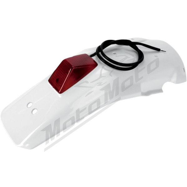 UFO Baltas galinis purvasaugis su žibintu Honda XR 600cc 88-00