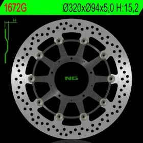 NG Priekinis plaukiojantis stabdžių diskas 320X94X5mm Honda CBR 1000cc 17-19