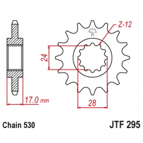 Front sprocket JTF295RB