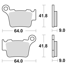 BRAKING Off-Road Sintered metalo stabdžių trinkelės - 891CM44 KTM / bmw / sherco / gasgas / husqvarna