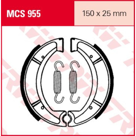 TRW Brake shoes rear Yamaha DT / SR / XT / YZ 250-600 77-99