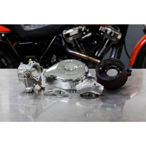 S&S CYCLE Super G Carburetor with Stealth Air Cleaner Kit Harley Davidson FLHR / FLHRCI 1450-1690cc 06