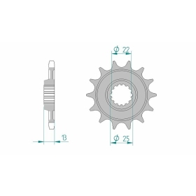 AFAM Steel Standard Front Sprocket 94902 - 525 17 teeth MOTO MORINI GRANPASSO / SPORT / CORSARO 1200cc 05-13
