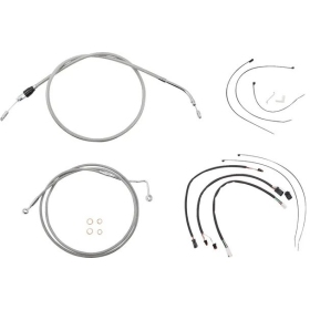 MAGNUM SHIELDING XR Trosų / lynų / elektros laidų prailginimo kompl. chromuotas 30.5/35.5cm Harley Davidson FLH / FLHT / FLHXS / FLHXST / FLXSE 1750/1977 21-24