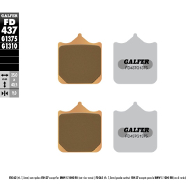 GALFER Sport Front brake pads sintered metal gold KH604/4 BMW / Triumph 900-1000 09-24