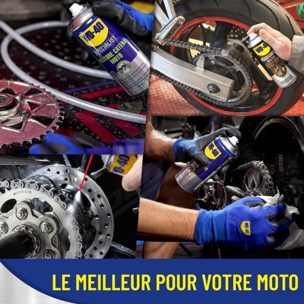 WD-40 Specialist Motorcycle Chain Maintenance Kit - 2x Spray 400ml