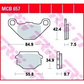 BRAKE PADS TRW MCB657 STANDARD