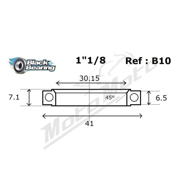 BLACK BEARING 45°/90° Headset Bearing 30.15x41x6.5/7.1 mm HB-B10