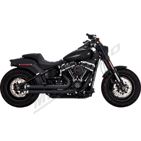 VANCE & HINES Big Shots Staggered 2-into-2 Exhaust System Black Harley Davidson FXST / FXLR / FXBBS / FLDE 1750-1923cc 18-24