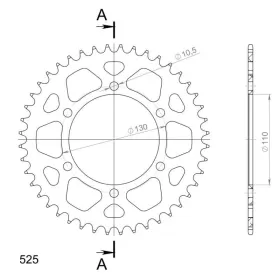Supersprox Alu Rear sprocket 44Black 