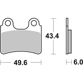 SBS RSI Offroad Racing 802RSI Sintered Brake Pads AJP / Beta / Scorpa / Sherco / TRS 125-300cc 00-19