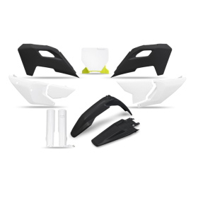 Polisport Plastic Kit BLACK / WHITE Husqvarna FC / FX / TC / TX 125-450cc 23-24