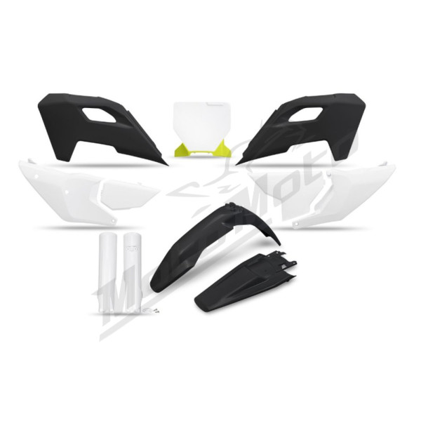 Polisport Plastic Kit BLACK / WHITE Husqvarna FC / FX / TC / TX 125-450cc 23-24