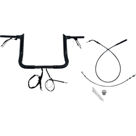 FAT BAGGERS INC. Pointed Top Handlebar Kit Black 91.5x30.5cm Harley Davidson FLHLT / FLHX / FLHXSE 1923-1977 23-26