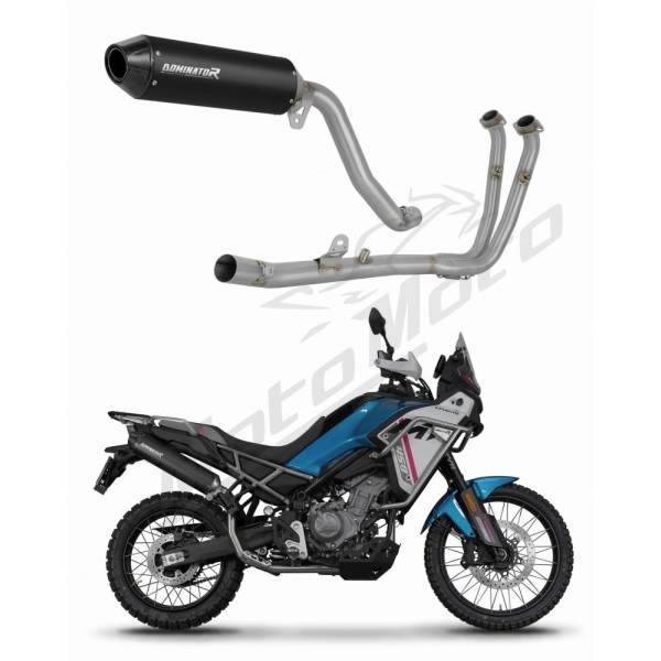 CF MOTO 450 MT 2025 Full Exhaust System MX2 BLACK + dB killer