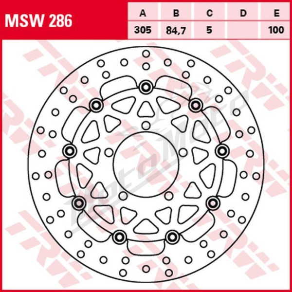 TRW ZF Front Brake Disc 305mm Triumph Speed / Tiger 800-1200cc 11-21
